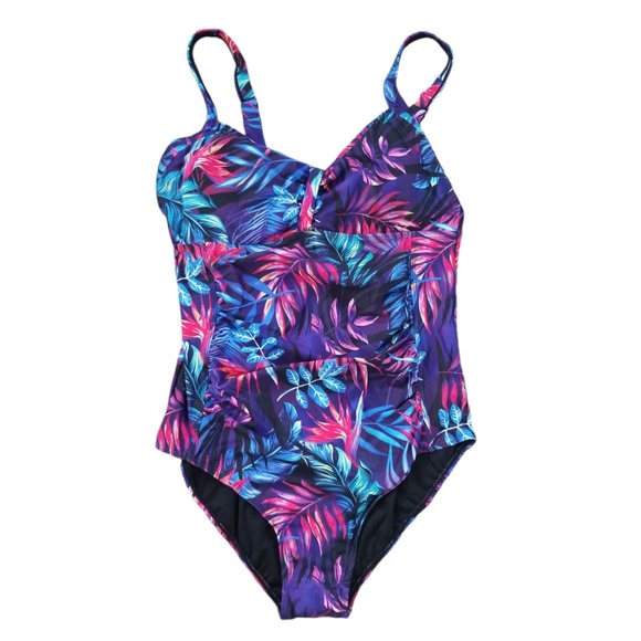 Tempt Me Tropical One‎ Piece Swimsuit Size Large NEW - Picture 1 of 12